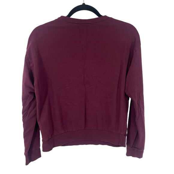 H&M Divided Women's Maroon Gold "Cheer Leader" Sweatshirt Size Small S - Picture 6 of 8
